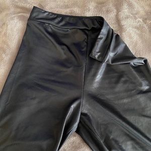 Pleather biker shorts